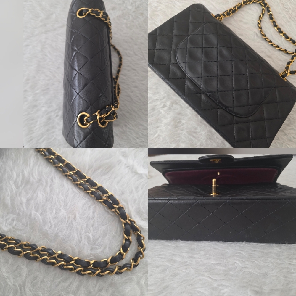 Vintage Chanel Quilted Lambskin Double Flap Shoulder Bag Small - Picture 16 of 16